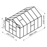 STEKLEN RASTLINJAK VITAVIA MERIDIAN 2 9900 ESG3MM ALU 2.6X3.8M – predstavitvena slika