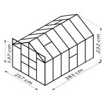 STEKLEN RASTLINJAK VITAVIA MERIDIAN 2 9900 ESG3MM ČRNA 2.6X3.8M – predstavitvena slika