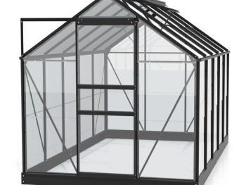 STEKLEN RASTLINJAK VITAVIA PLANET 6200 ESG 3MM, 1,95X3,21 ČRNA - RASTLINJAK+OKVIR ZA TEMELJ