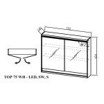 TOALETNA OMARICA KOLPA SAN TOP 75 WH - LED, SW, S – predstavitvena slika