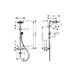 TUŠ SISTEM HANSGROHE ACTIVERA S 240MM KROM TERMOSTATSKI, NADGL. PRHA – predstavitvena slika