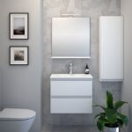 UMIVALNIŠKA ENOTA AQUAESTIL STELLA 50 Z UMIVALNIKOM BELA AKRIL 50X40X52 CM – predstavitvena slika
