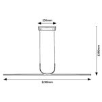 VISEČA SVETILKA RABALUX ELIA 25W L120CM KROM – predstavitvena slika