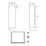 VISOKA OMARICA GEBERIT SELNOVA SQUARE 118X36X30 OREH - HICKORY – predstavitvena slika
