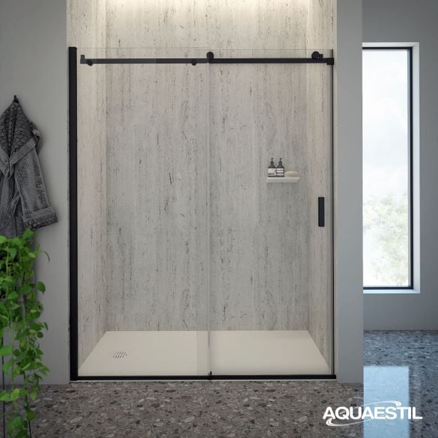 VRATA AQUAESTIL ARTEGO D 130 L ZA NIŠO ČRNI PROF. PROZ. STEK. VRATA AQUAESTIL ARTEGO D 130 L ZA NIŠO ČRNI PROF. PROZ. STEK.