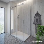 VRATA AQUAESTIL ARTEGO D 160 D SREBRNI PROFIL PROZORNO STEKLO – predstavitvena slika
