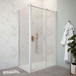 VRATA AQUAESTIL MARS D II 90 ZA+W BELI MAT PROF. PROZORNO STEKLO