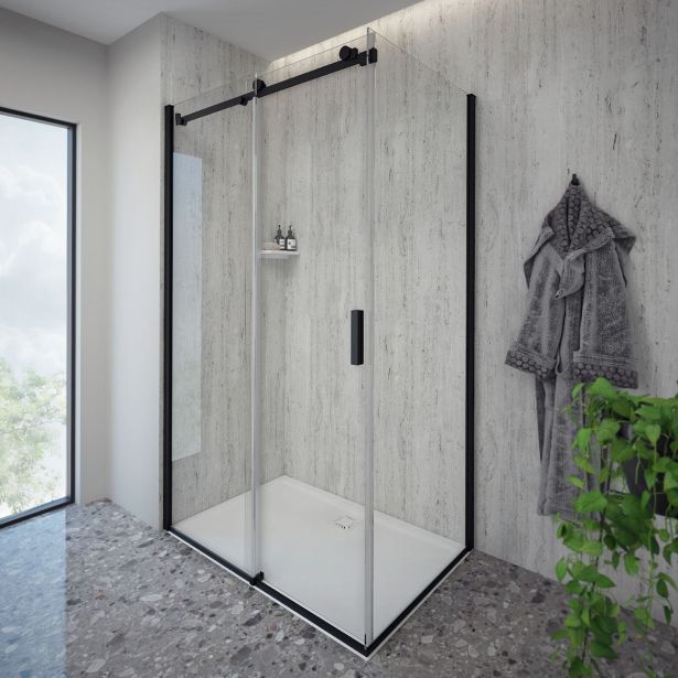 VRATA AQUAESTIL TUŠ VRATA ARTEGO D 120 L PROFIL ČRN MAT/PROZ STEK. VRATA AQUAESTIL TUŠ VRATA ARTEGO D 120 L PROFIL ČRN MAT/PROZ STEK.