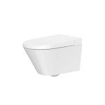 WC ŠKOLJKA, VISEČA INTER CERAMIC BREZ ROBOV Z WC DESKO BELA – predstavitvena slika