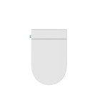 WC ŠKOLJKA, VISEČA INTER CERAMIC BREZ ROBOV Z WC DESKO BELA – predstavitvena slika