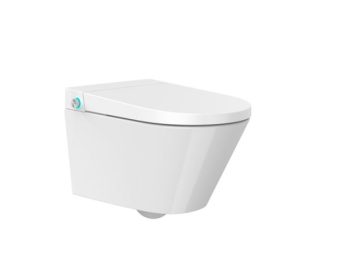 WC ŠKOLJKA, VISEČA INTER CERAMIC BREZ ROBOV Z WC DESKO BELA