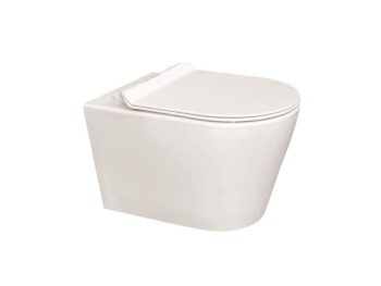 WC ŠKOLJKA, VISEČA INTER CERAMIC Z WC DESKO MEHKO ZAPIRANJE BELA
