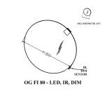 KLASIČNO OGLEDALO KOLPA SAN OG FI80, LED, IR, DIM – predstavitvena slika