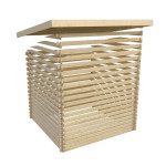 LESENA VRTNA HIŠKA KARIBU TRITTAU 4+ PODALJŠEK STREHE 3.3 M + ZADNJA – predstavitvena slika