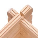 LESENA VRTNA HIŠKA KARIBU TRITTAU 4+ PODALJŠEK STREHE 3.3 M + ZADNJA – predstavitvena slika