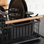 ODCEJALNIK ESTIA 44X32X20 CM ČRN BAMBOO METALLIC – predstavitvena slika