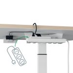 PISALNA DVIŽNA MIZA LEITZ COSY-WOW ERGO 80X60CM BELA ELEKTRIČNA – predstavitvena slika