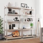 REGAL SONGMICS 200X100X50 CM 5P/175KG GLR050E01 BEŽ-SREBRN – predstavitvena slika