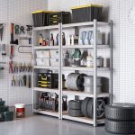 REGAL SONGMICS 200X100X50 CM 5P/175KG GLR050E01 BEŽ-SREBRN – predstavitvena slika