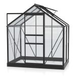 STEKLEN RASTLINJAK VITAVIA PLANET 2500 ESG 3MM, 1,95X1,31M ČRNA - RASTLINJAK+ OKVIR ZA TEMELJ
