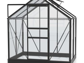 STEKLEN RASTLINJAK VITAVIA PLANET 2500 ESG 3MM, 1,95X1,31M ČRNA - RASTLINJAK+ OKVIR ZA TEMELJ