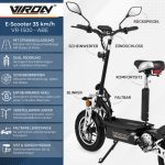 Ne zamudite priložnosti! VIRON VR-1500-EEC z močnim 1000W motorjem, hitrostjo 35 km/h in cestno homologacijo. Popolna izbira za hitro in varno vožnjo brez emisij.