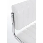 Barski stol BARCLAY bel ima strukturo iz jekla, sedalni del je narejen iz pene ki je oblečena v umeno usnje. Material: - Pena - Jeklo - Umetno usnje Barva: -