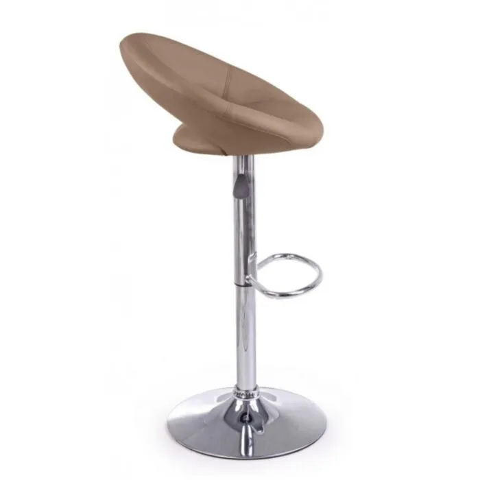 Barski stol CHEYENNE taupe ima strukturo iz kromiranega jekla in podložen sedež, oblečen v umetno usnje. Material: - Jeklo - Umetno usnje Barva: - Taupe
