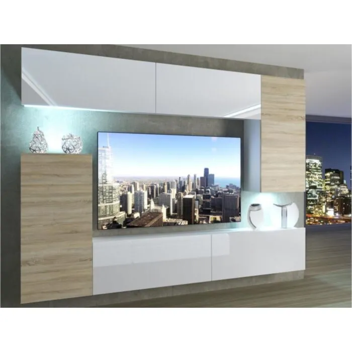 Dnevni regal DIEGO Moderen dnevni regal DIEGIO je prava izbira za osvežitev vašega dnevnega prostora. Stranice so v mat barvi, ličnice pa v visokem sijaju bele ali črne