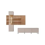 Dnevni regal LUXUR 1 je modernega dizajna. Kombinacija preprostega in privlačnega dizajna se bo podal v vsak prostor. Regal ima v vitrini dodatno osvetlitev,