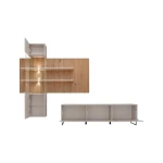 Dnevni regal LUXUR 1 je modernega dizajna. Kombinacija preprostega in privlačnega dizajna se bo podal v vsak prostor. Regal ima v vitrini dodatno osvetlitev,