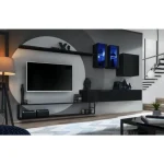 Dnevni regal NUŠA je moderno oblikovan in elegantnega videza v kombinaciji lesa in kovine. Vrata visoke omare se odpirajo s push-click sistemom. V ceno je