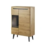 RON2 je elegantna dnevna soba s stilom skandinavskega sloga. Dobavljiva je v kombinaciji hrasta in črne barve. Hrastove lesene noge, ABS robovi,