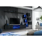Dnevni regal TARA je moderno oblikovan in elegantnega videza. Majhne omarice se odpirajo s push-click sistemom. V ceno je vključena tudi modra led