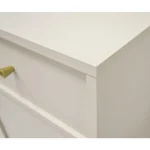 Dnevni regal TOMI bež je prava izbira za sodobne in elegantne prostore. Narejena iz kakovostne laminirane plošče debeline 16 mm, zagotavlja trdnost in