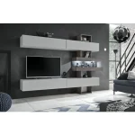 Dnevni regal TORINO je moderno oblikovan in elegantnega videza. Vrata omaric se odpirajo s push-click sistemom. V ceno je vključena tudi bela led