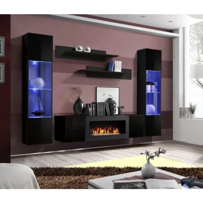 Dnevni regal ŽIGA Dnevni regal ŽIGA bo popestrila vsako dnevno sobo. Vrata omaric se odpirajo s push-click sistemom. Komoda ima bio koviski kamin. Izdelan je v EU. Barve: -