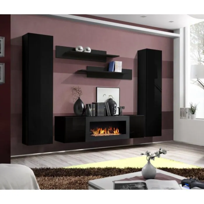 Dnevni regal ŽIGA Dnevni regal ŽIGA bo popestrila vsako dnevno sobo. Vrata omaric se odpirajo s push-click sistemom. Komoda ima bio koviski kamin. Izdelan je v EU. Barve: -