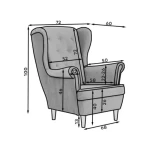 Dizajnerski fotelj ALICE je primeren za vsak dnevni prostor. Je izredno udoben in kvaliteten. Fotelj ima visok naslon in rokonoslon, kar pripomore k večji