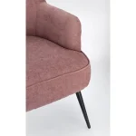 Fotelj ERNESTINE - roza, je eleganten kos pohištva, ki je primeren za vsak prostor. Okvir je narejen iz borovega lesa in MDF-ja. Noge so narejene iz