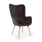 Fotelj JULIET rjava je izjemen fotelj ki združuje vrhunsko eleganco z visokokakovostnim materialom. Lesena konstrukcija in bukove noge zagotvaljajo dolgo