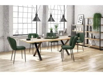 Jedilna miza APIX je klasična masivna stabilna miza. Dimenzije: - D: 120 x Š: 78 x V: 76 cm Material: - Masivni les (hrast) / barvana kovina Barve: -