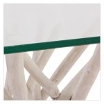 Jedilna miza C-VT SAHEL RETT 200X100 je narejena iz vej beljenega lesa. Mizna plošča je narejena iz kaljenega stekla. Miza hkrati modernega kakor tudi