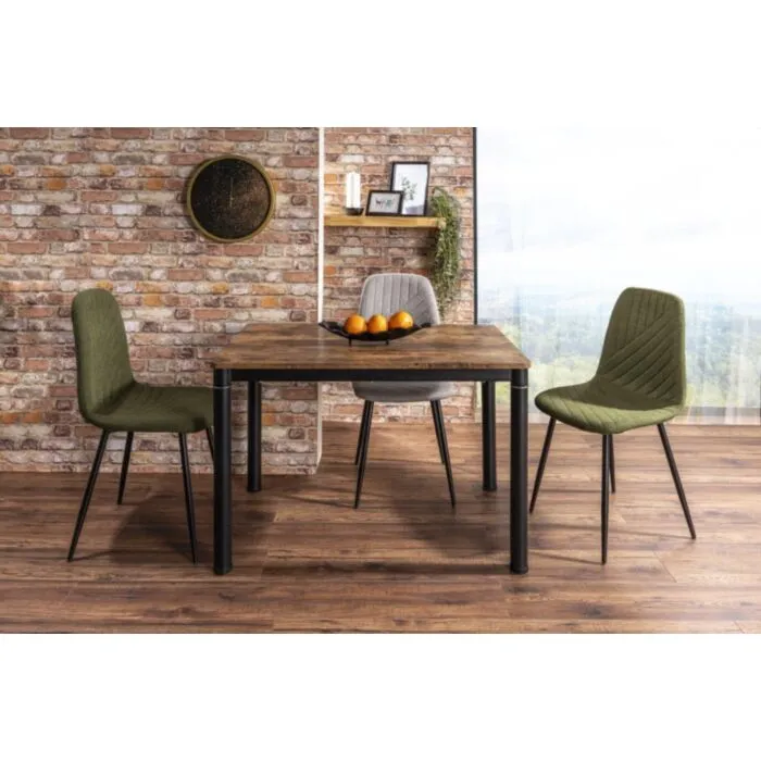 Jedilna miza DAMARAS 100/60 - oreh Jedilna miza DAMARAS 100/60 - oreh, je eleganten kos pohištva. Narejena je iz kakovostnih materialov. Zgornji del je narejen iz MDF-ja in furnirja v vintage