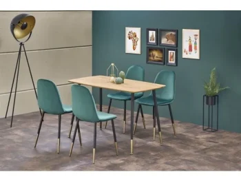 METROPOLIS je klasična kakovostna miza, narejena iz kvalitetnih materialov. Dimenzije: - D: 120 x G: 70 x V: 76 cm Material: - MDF furnir / barvana kovina /