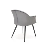 Jedilni stol LEV siva, je kvaliteten in kakovosten kos pohištva. Sedišče je narejeno iz mehke žametne tkanine, kar zagotavlja udobje in prijetno sedenje.