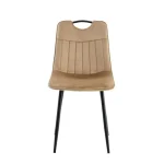 Jedilni stol VALERIO velvet beige je odlična rešitev za kombiniranje v minimalističen ali industrijski stil prostora. Kombinacija rjavega prešitega blaga s