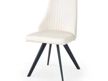 Jedilni stol VASKO je elegantne sodobne oblike. Narejen je iz kvalitetnih materialov. Noge so stabilne in trpežne saj so narejene iz jekla v črni barvi.