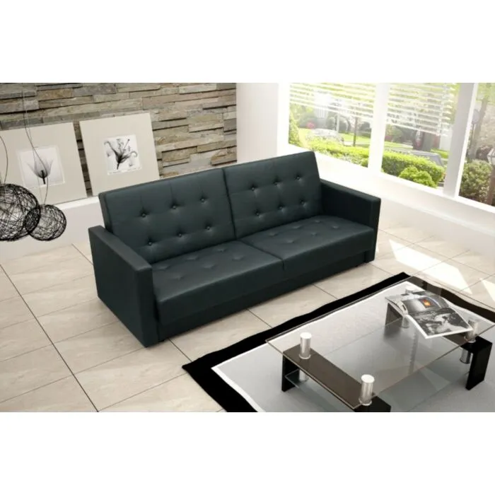 Kavč ASTORIA Kavč ASTORIA je klasičen in eleganten kavč. Raztegljiv je v spalno pozicijo z vzmetenjem Bonell, ki je zelo udobno za spanje. Material: - Umetno usnje /