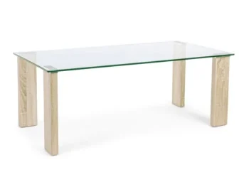 Klubska mizica NEW ARLEY 120x60 natur je narejena iz MDF-ja. Nogice so narejene iz MDF-ja z učinkom lesa. Nogice dodajo stabilnost in hkrati eleganco. Mizna